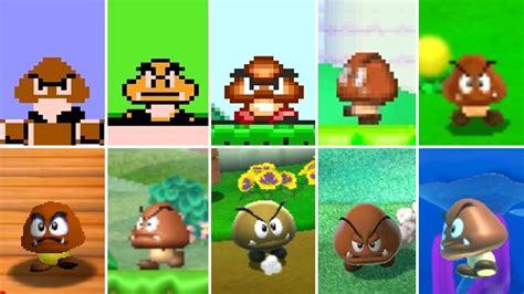 Evolution Of Goomba Mushroom From Mario Bros 1985 2021 Youtube