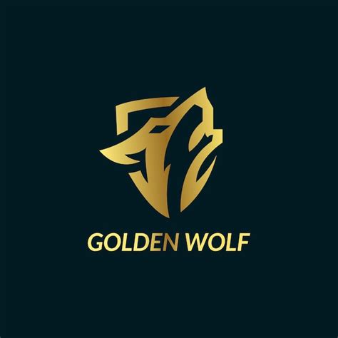 Premium Vector Golden Wolf Logo Design