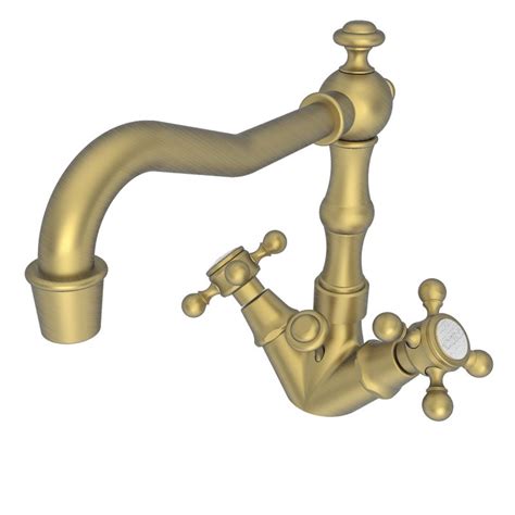 Made from antique brass, this kitchen faucet makes a smooth transition between the past and contemporary. Faucet.com | 932/06 in Antique Brass by Newport Brass