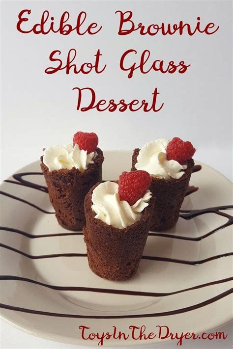 Chocolate mousse and brownie shot glass dessert. Edible Brownie Shot Glass Dessert | Shot glass desserts, Shot glass desserts recipes, Desserts