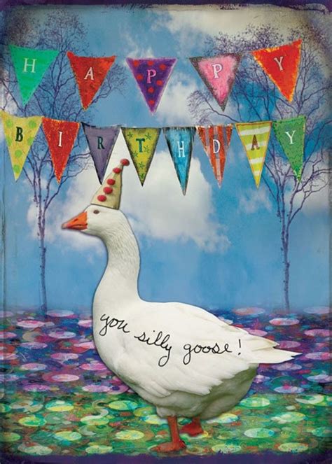 Goose Party Birthday Greeting Card Paper Goods By Gildinglilies