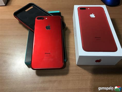 Vendo Iphone 7 Plus 128 Gb Rojo Factura Apple Store Funda