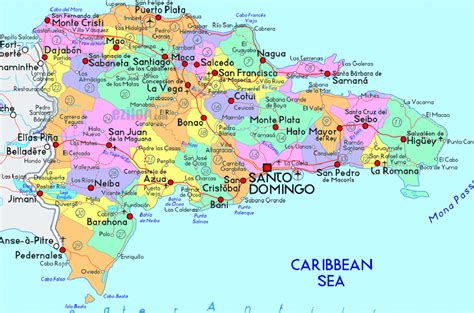 Map Library Of The Dominican Republic The Dominican Republic And Santo
