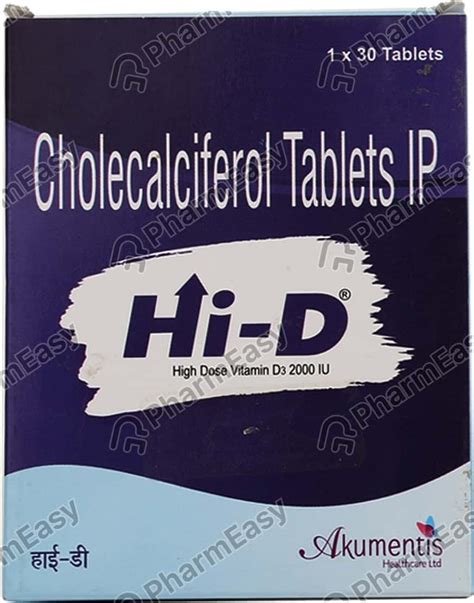 Hi D 2000 Iu Tablet 30 Uses Side Effects Price And Dosage Pharmeasy