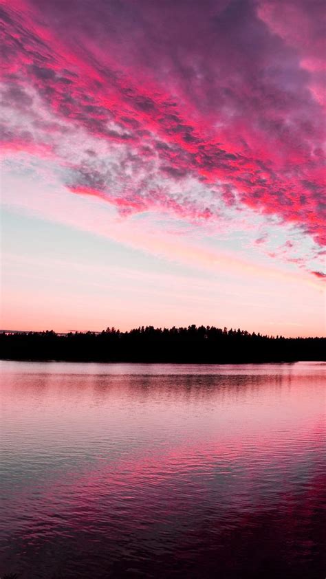 Free Download Sunset Pink Clouds River Iphone Wallpaper Bulutlar