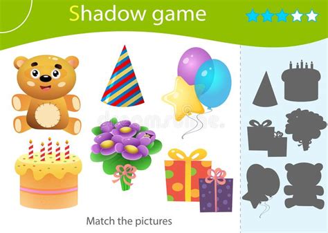 Shadow Game For Kids Match The Right Shadow Color Images Of Wild