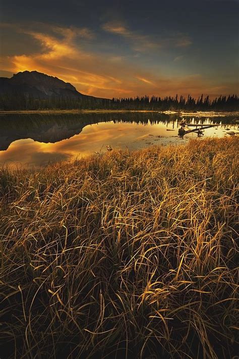 Alberta Canada Sunset Over A Lake And Photograph By Darren Greenwood
