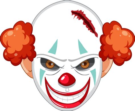 Creepy Clown Face On White Background 3188335 Vector Art At Vecteezy