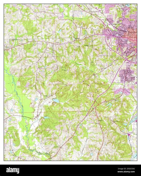 Phenix City Alabama Map 1955 124000 United States Of America By