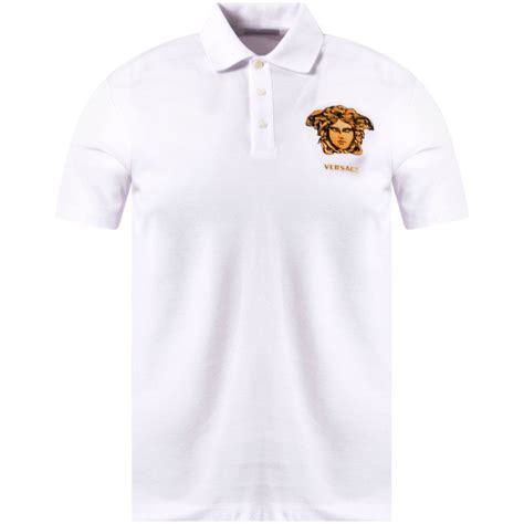 Versace Whitegold Medusa Polo Shirt Men From Brother2brother Uk