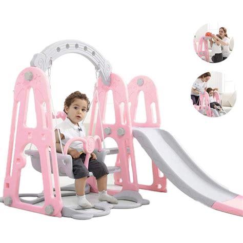 Toddler Climber And Slide Swing Set3 In 1 Climber Slide Playset W