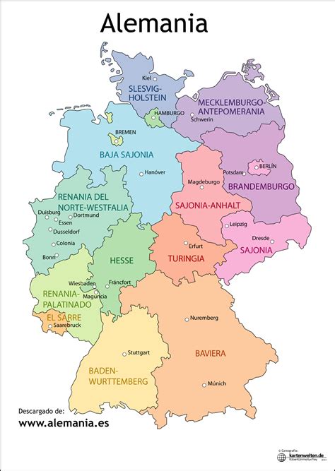 Mapa de Alemania | Travel | Pinterest | Alemania, Mapas y Viajes