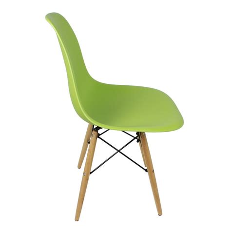 Upholstered in a durable lime green fabric. Eames Style DSW Molded Lime Green Plastic Dining Shell ...