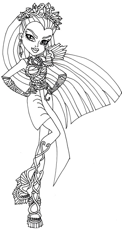 Nefera De Nile Boo York Monster High Coloring Page | Monster coloring