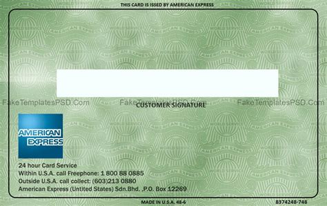 American Express Credit Card Template Psd Usa Cards 2022