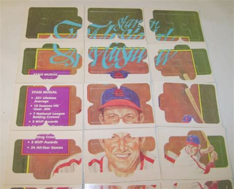 1988 Donruss Baseball Card Stan Musial Puzzle Complete Set Diamond