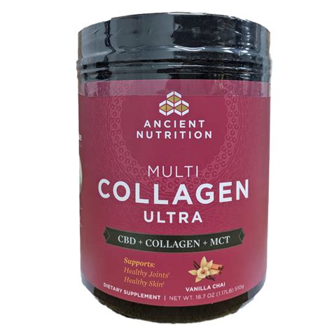 Ancient Nutrition Multi Collagen Ultra Cbd Collagen Mct 18 Ounces