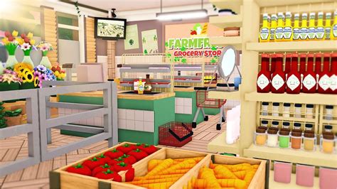 Building A Grocery Store In My Bloxburg City Panda Builds YouTube