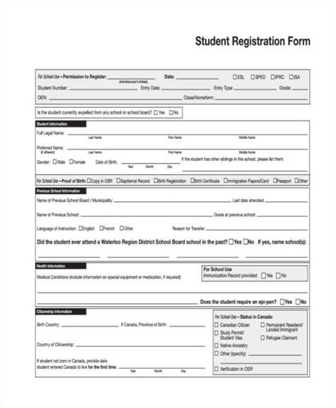 When you want to provide a simple and easy source to your clients. FREE 9+ Student Registration Form Samples in PDF | Excel ...