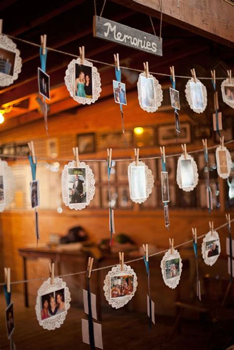 Choose your favorite design and we will create your personalized plate for you with the details you provide. 26 Creative DIY Photo Display Wedding Decor Ideas | Tulle & Chantilly Wedding Blog
