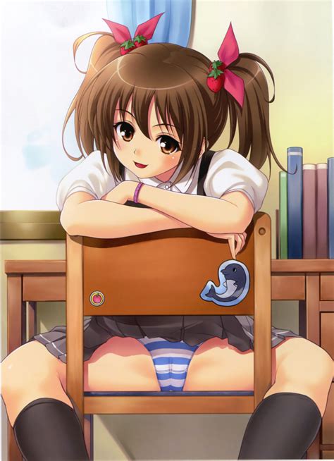 Akamaru Original Absurdres Highres 1girl Blush Book Bracelet Brown Eyes Brown Hair