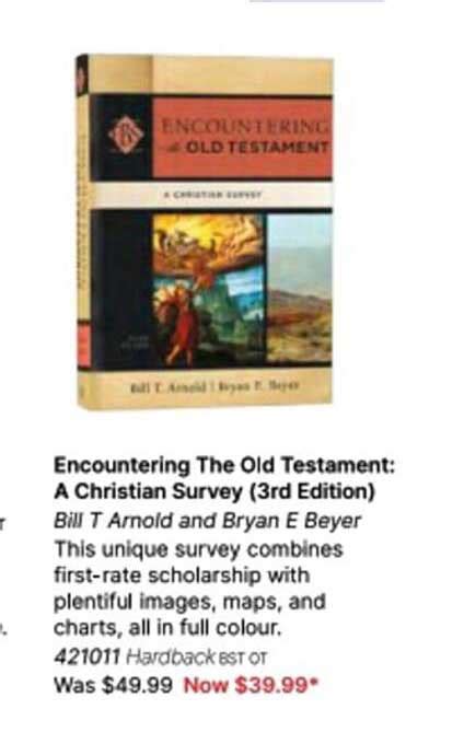 Encountering The Old Testament A Christian Survey 3rd Edition Offer At