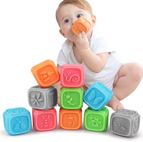 Baby Toys From 0 3 6 12 Months Soft Baby Building Blocks For Toddlers