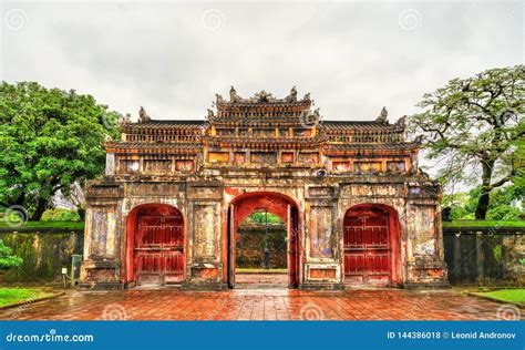 Ancient Gate At The Imperial City In Hue Vietnam Stock Photo Image