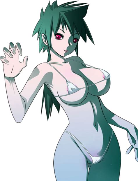 Rule 34 Big Breasts Black Hair Color Colored Etrian Odyssey Green Eyes Large Breasts Swimsuit