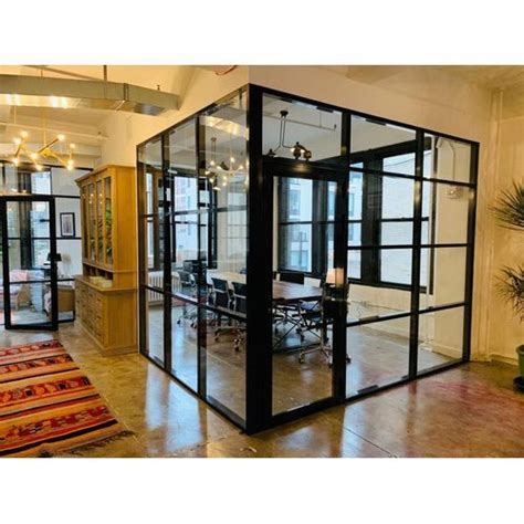 Each glass panel is attractively outlined by a thin aluminium profile. Transparent Aluminium Frame Glass Partition, For Home, Rs ...