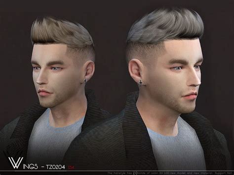 Wingssims Wings Tz0204 In 2020 Sims 4 Hair Male Sims Hair Mens