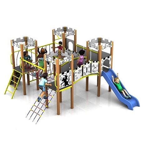 Excalibur Tower 1200mm Cw Poly Slide Playtime By Fawns Deck Slide