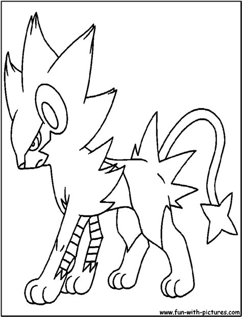 Luxray Coloring Page Coloring Home