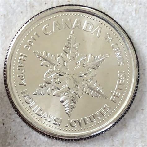 Canada 2011 25 Cents Snowflake Nbu