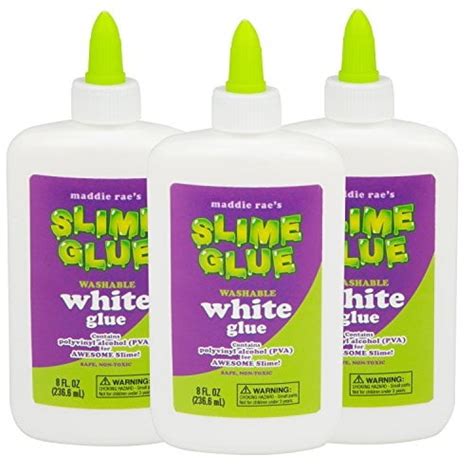 Maddie Raes Slime Making White Glue 3 Pack Larger 8oz Bottle