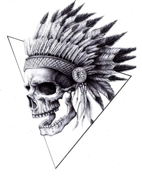 Sketch Art Tattoo Art Sketches Indian Skull Tattoos Tribal Tattoos