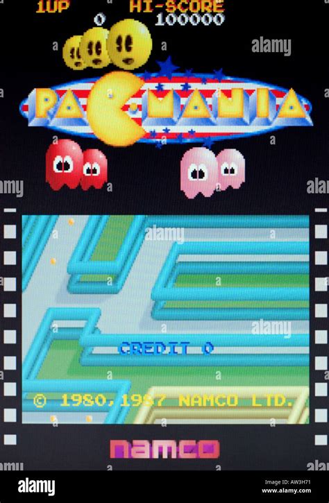 Pac Mania Pacmania Namco 1987 Vintage Arcade Videogame Screen Shot