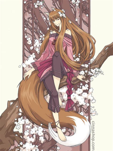 Spice And Wolf Holo Art Nouveau X Inch Print Etsy