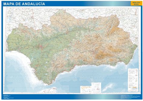 Mapa Fisico Andalucia Andalucía Mapas Carreteras Tienda Mapas