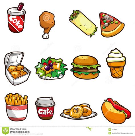Cartoon Fast Food Icon Royalty Free Stock Photography