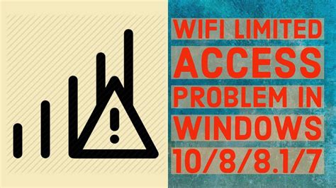 How To Fix WiFi Limited Access Problem In Windows 10 8 1 7 YouTube