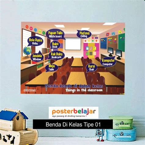 Jual TIPE 01 POSBEL Poster Pendidikan Belajar Mengenal Nama BENDA Di