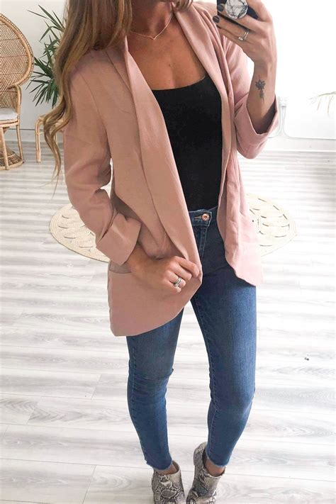 Blush Blazer Jacket - UOIOnline.com | Women clothing boutique, Trendy ...