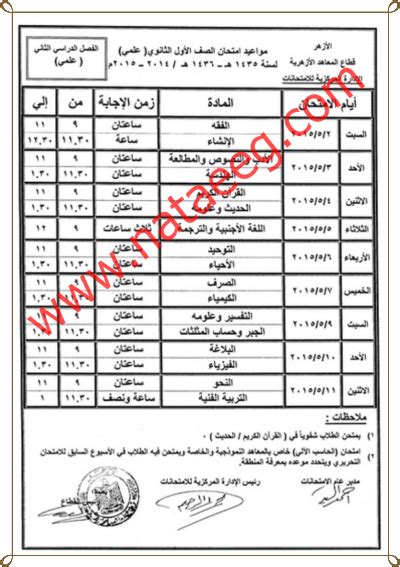 نماذج امتحانات الوزارة التجريبية الصف الثالث الثانوى مايو 2021 جميع المواد. جدول امتحانات الثانويه الازهريه ( الصف الاول والثانى ...