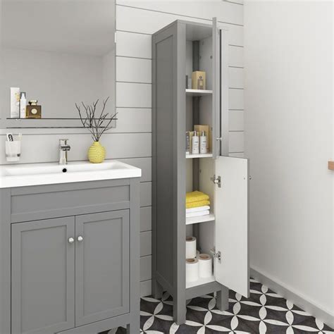 Shop for free standing bathroom cabinet online at target. 1600mm Melbourne Grey Tall Storage Unit - Floor Standing ...