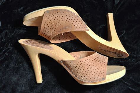 Vintage Womens Candies Shoes80s Sandals Mules Hi Heel Etsy