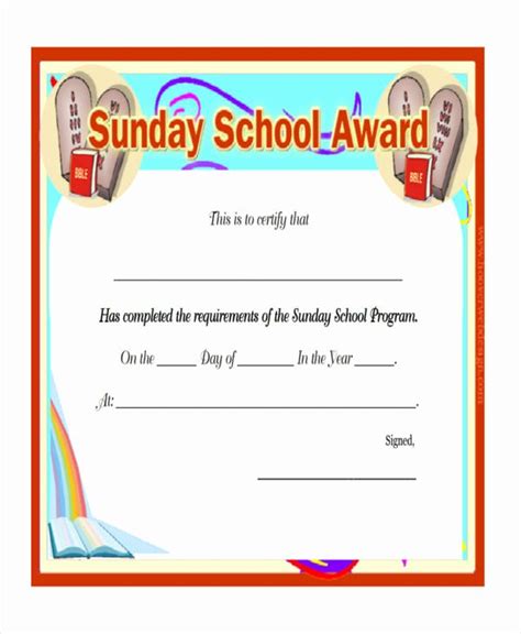 30 Sunday School Promotion Certificates Example Document Template