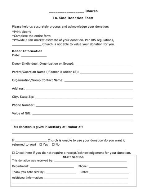 In Kind Donation Form Template Fill Out And Sign Online Dochub