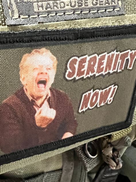 Serenity Now Seinfeld Funny Morale Patch Custom Velcro Morale Patches