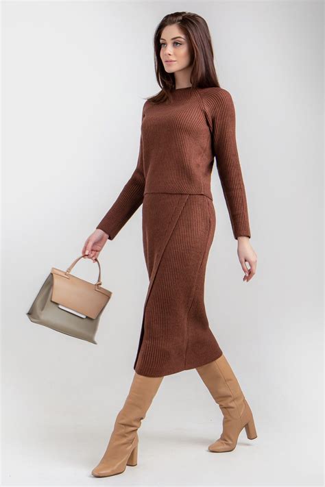 Turn away because i need you more. 2 piece Skirt Set, Knit Skirt Set, Crop Top Sweater and ...
